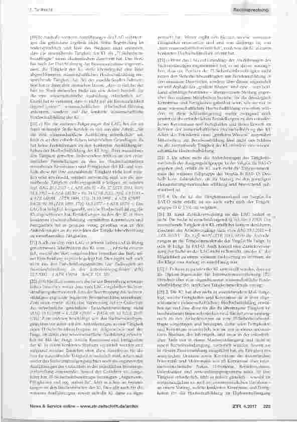 Vorschauseite 3: Eingruppierung (BAT-O/TV-L) einer IT-Slcherheltsbeauftragten notwendige Voraussetzung einer abgeschlossenen wissenschaftlichen Hochschulbildung