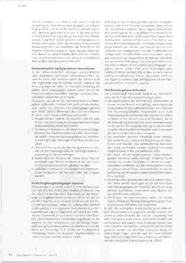 Vorschauseite 2: Was braucht es, um neue Projekte und Massnahmen in die Praxis zu implementieren?