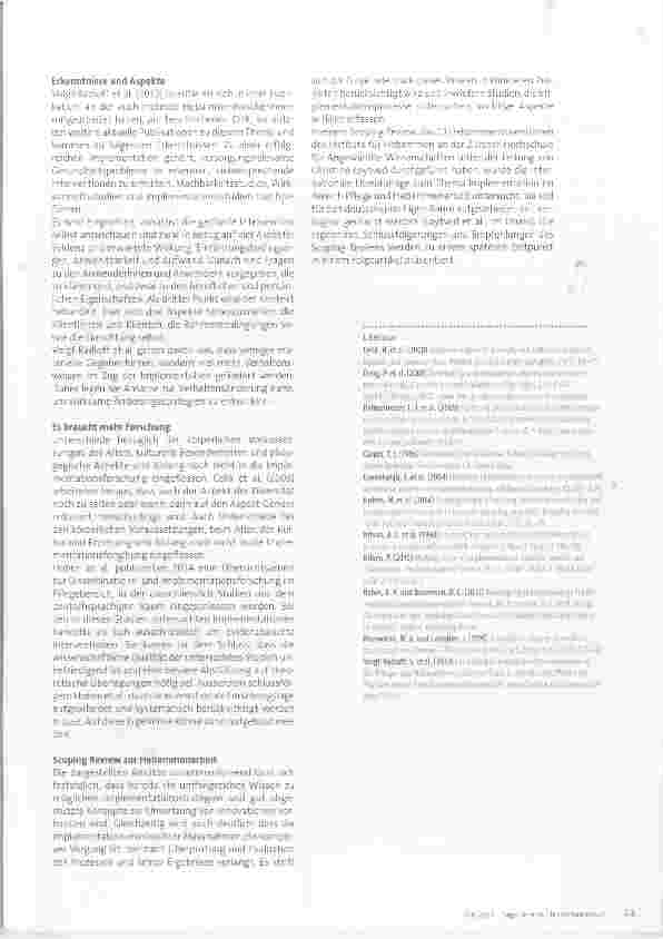Vorschauseite 3: Was braucht es, um neue Projekte und Massnahmen in die Praxis zu implementieren?