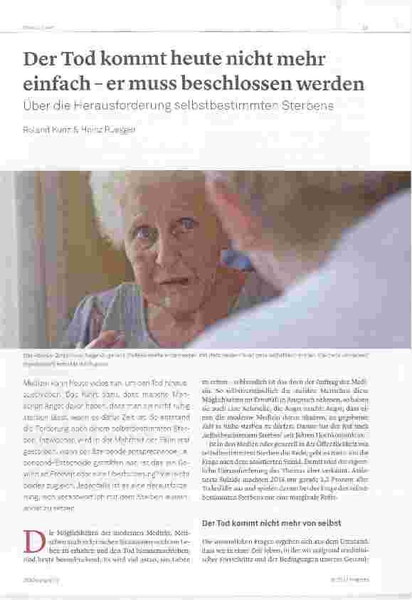 Vorschauseite 1: Der Tod kommt heute nicht mehr einfach er muss beschlossen werden