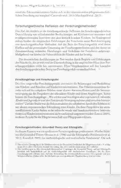 Vorschauseite 5: Pflegeforschung mit akut kritisch kranken Kindern auf Kinderintensivstationen Forschungsethische Herausforderungen