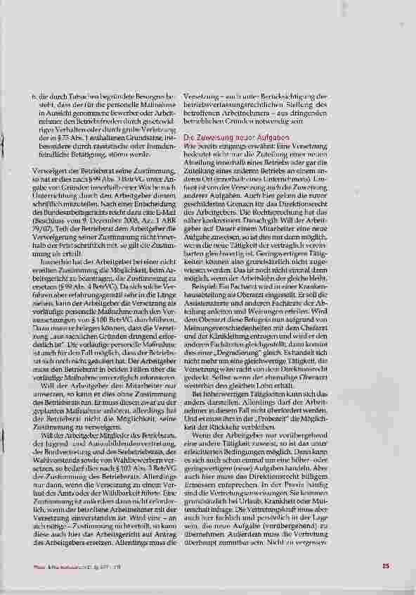 Vorschauseite 4: Die Versetzung von Mitarbeitern Freiräume und Grenzen
