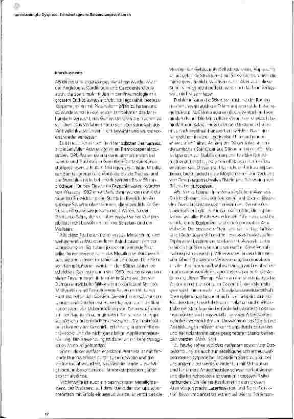 Vorschauseite 3: Tumorbedingte Dyspnoe: Bronchologische Behandlungsverfahren
