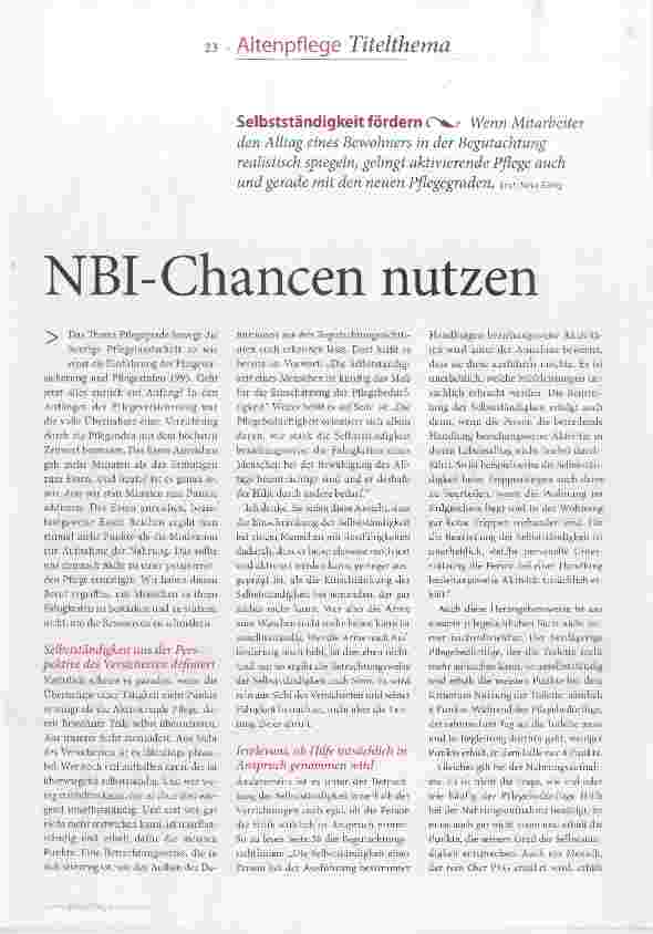 Vorschauseite 2: NBI-Chancen nutzen