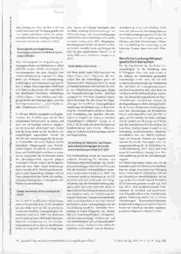 Vorschauseite 3: So schätzen Sie die Leistungsfähigkeit Ihrer Klienten evidenzbasiert einBeurteilung der beruflichen Leistungsfähigkeit (Teil 2)