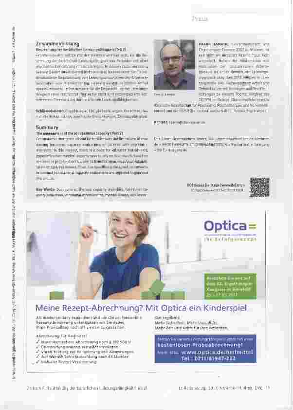 Vorschauseite 4: So schätzen Sie die Leistungsfähigkeit Ihrer Klienten evidenzbasiert einBeurteilung der beruflichen Leistungsfähigkeit (Teil 2)