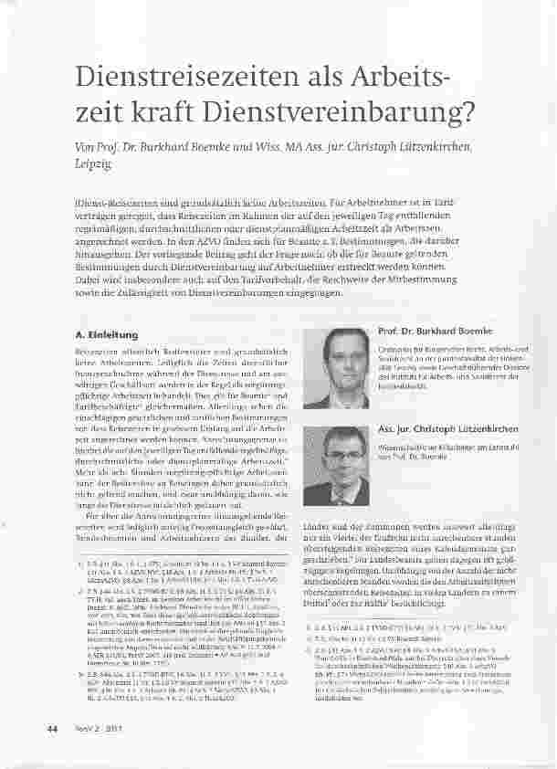 Vorschauseite 1: Dienstreisezeiten als Arbeitszeitkraft Dienstvereinbarung?