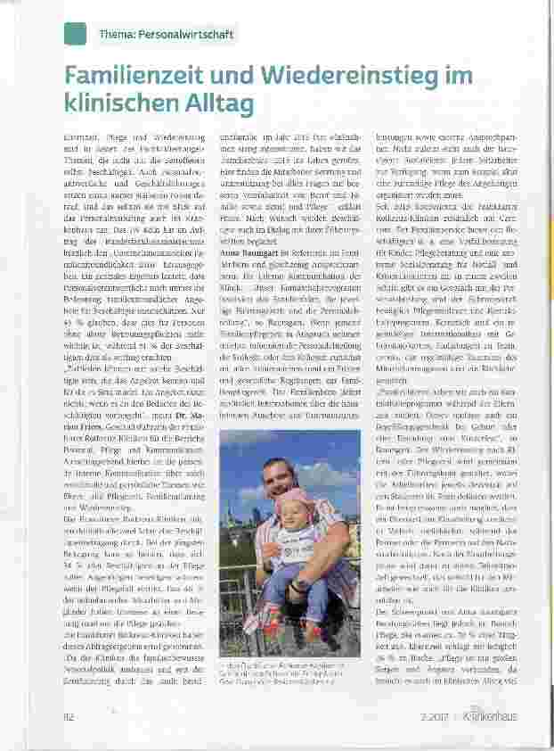 Vorschauseite 1: Familienzeit und Wiedereinstieg im klinischen Alltag