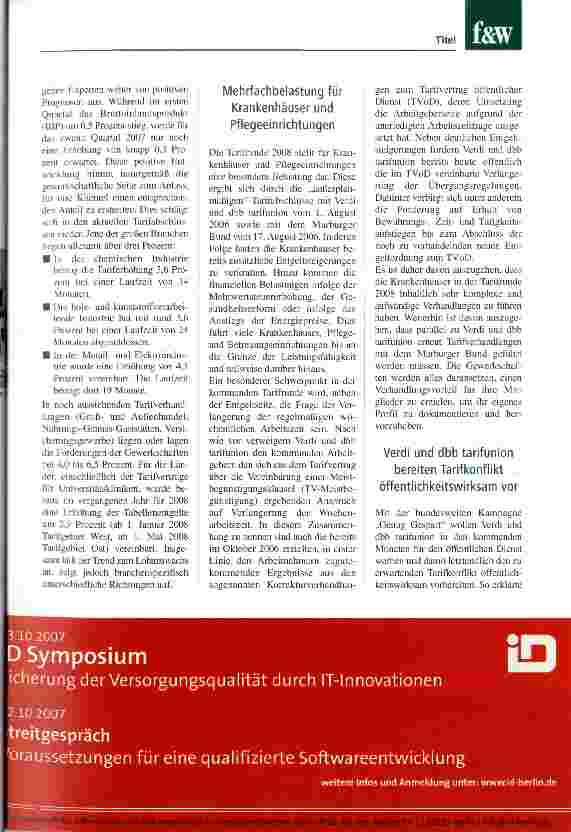 Vorschauseite 2: Tarifrunde 2008 im öffentlichen Dienst