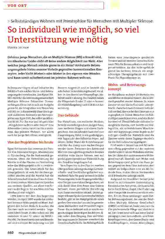 Vorschauseite 1: So individuell wie möglich, so viel Unterstützung wie nötig