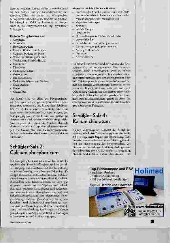 Vorschauseite 2: Schüßler-Salze im Alter