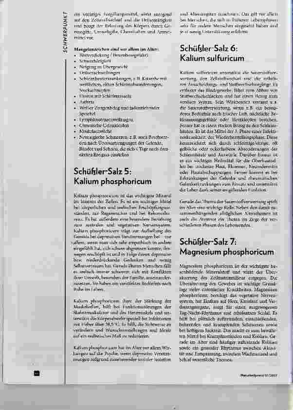 Vorschauseite 3: Schüßler-Salze im Alter