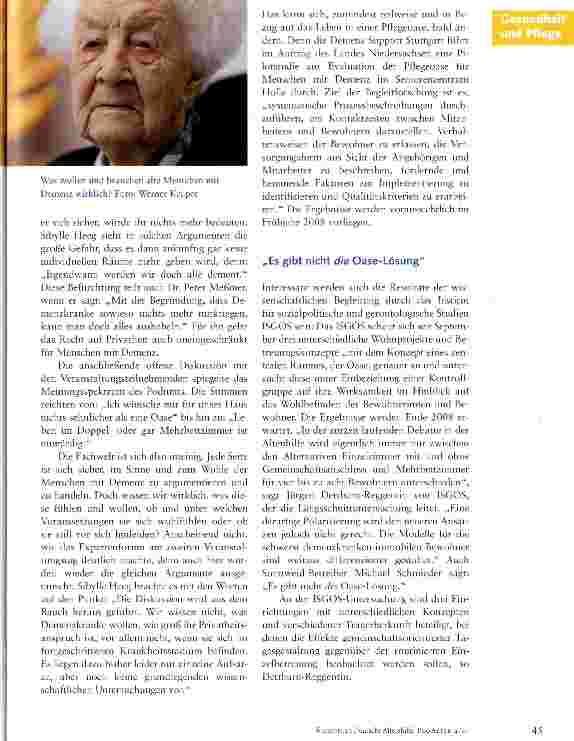 Vorschauseite 5: An Pflegeoasen scheiden sich die Geister