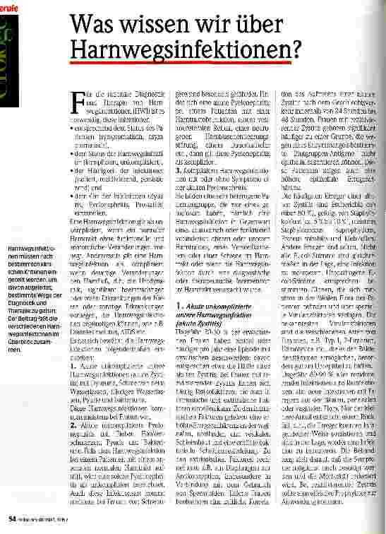 Vorschauseite 1: Was wissen wir über Harnwegsinfektionen?