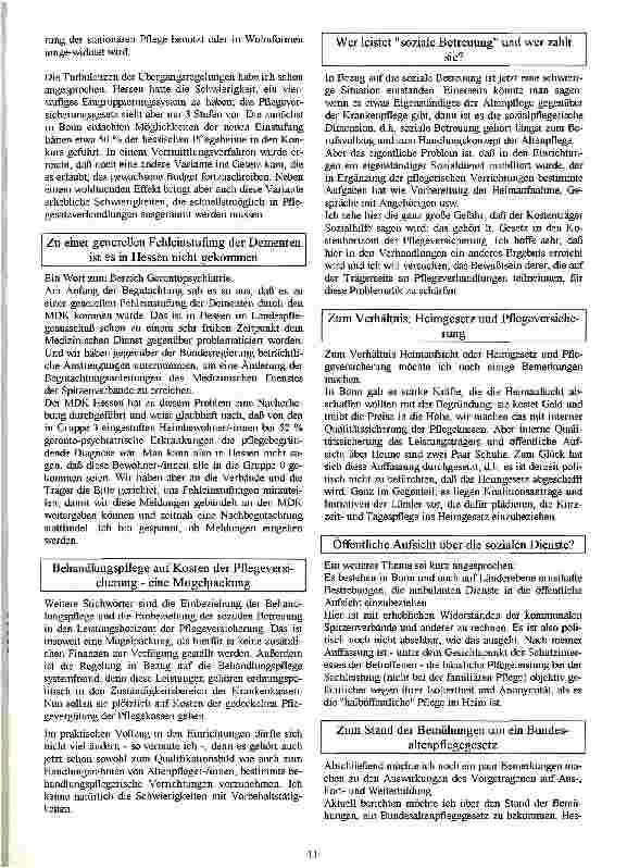 Vorschauseite 4: Politische Auswirkungen der Pflegeversicherung