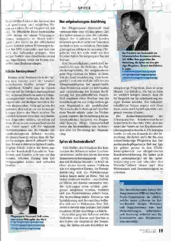 Vorschauseite 2: Spitex in der Identitätskrise 2. ISB-Bildungskonferenz zum Thema Spitex-Pflege - Antworten auf neue Herausforderungen