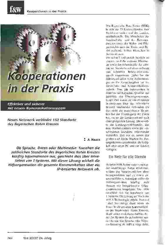 Vorschauseite 1: Kooperationen in der Praxis