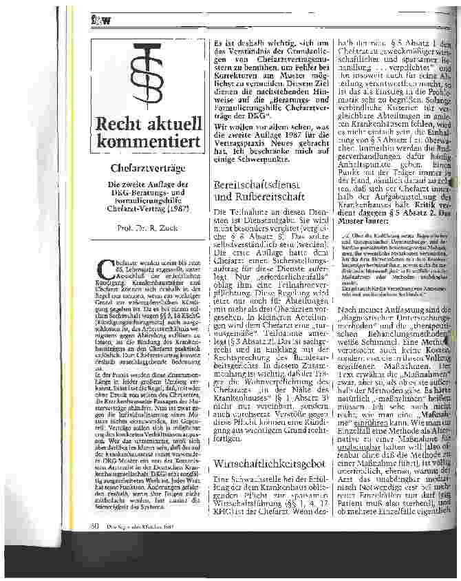 Vorschauseite 1: Chefarztverträge