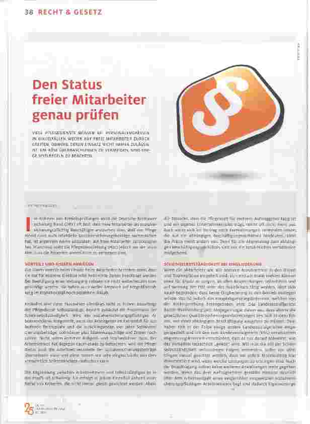 Vorschauseite 1: Den Status freier Mitarbeiter genau prüfen