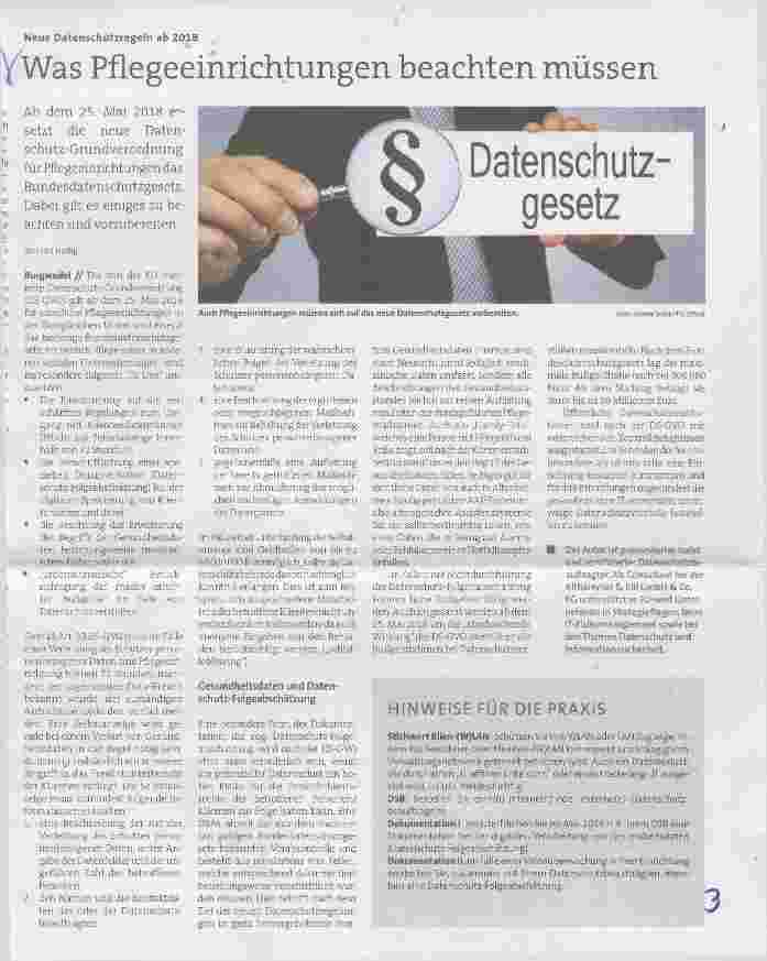Vorschauseite 1: Was Pflegeeinrichtungen beachten müssen