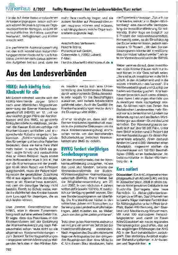Vorschauseite 3: Instandhaltung im Krankenhaus - strategische Gedanken zur Organisation