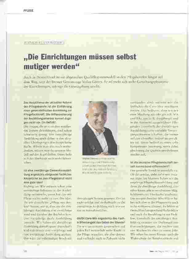 Vorschauseite 1: Einrichtungen müssen selbst mutiger werden