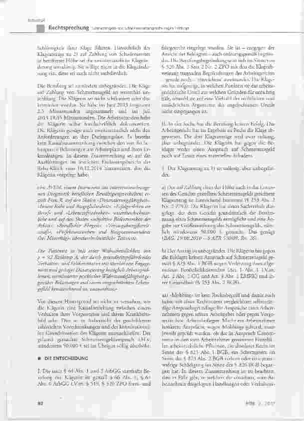 Vorschauseite 5: Schmerzensgeldund Schadensersatzansprüche wegen Mobbings