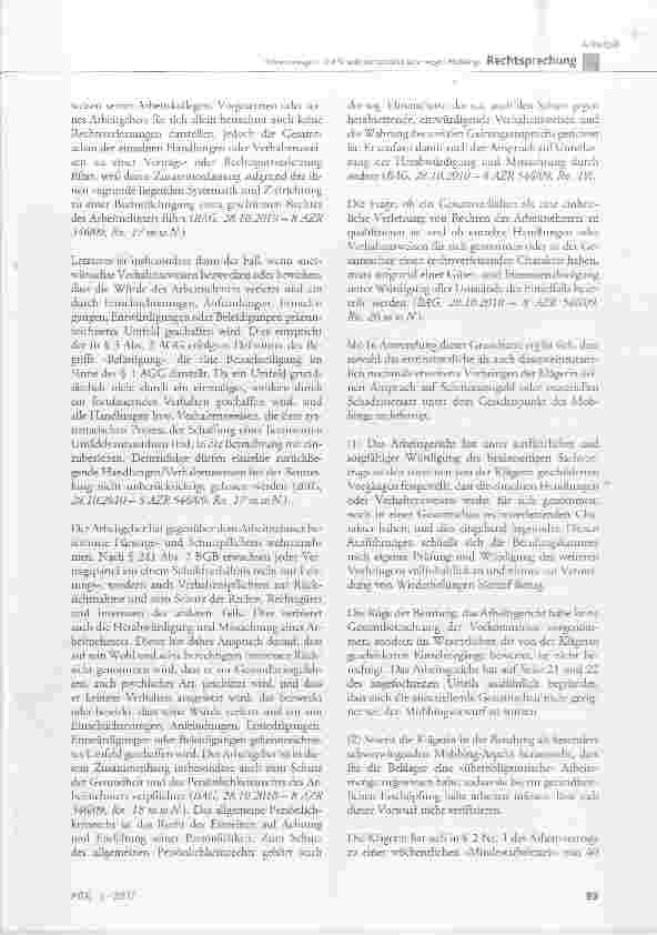 Vorschauseite 6: Schmerzensgeldund Schadensersatzansprüche wegen Mobbings