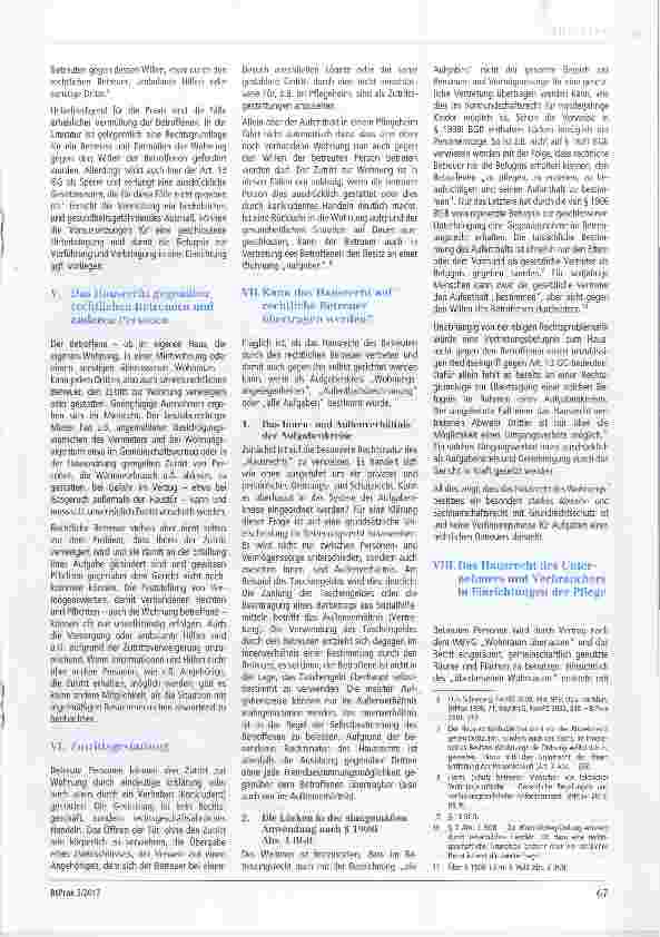 Vorschauseite 2: Das Hausrecht betreuter Menschen
