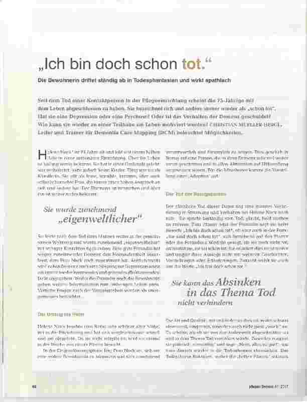 Vorschauseite 1: „Ich bin doch schon tot.