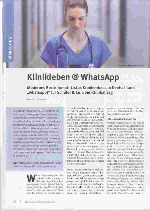Vorschauseite 1: Klinikleben @ WhatsApp