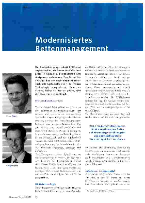 Vorschauseite 1: Modernisiertes Bettenmanagement