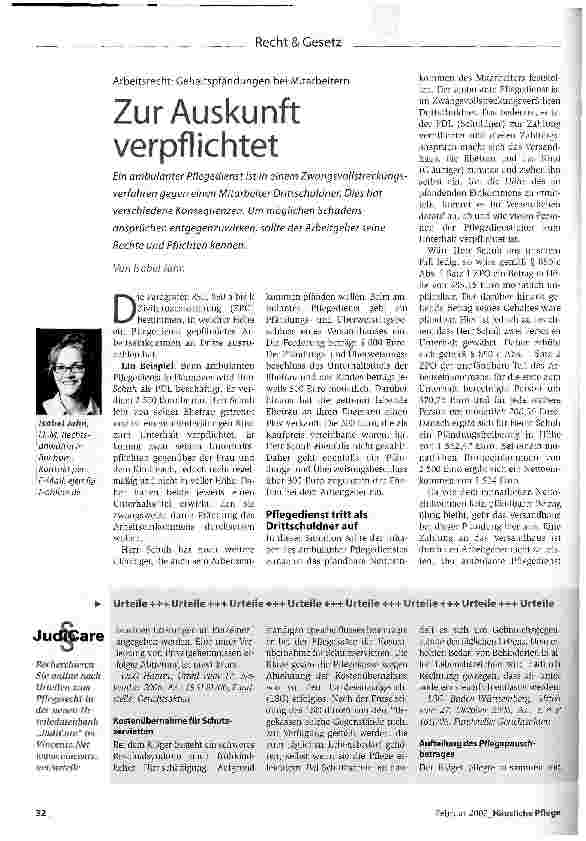 Vorschauseite 1: Zur Auskunft verpflichtet