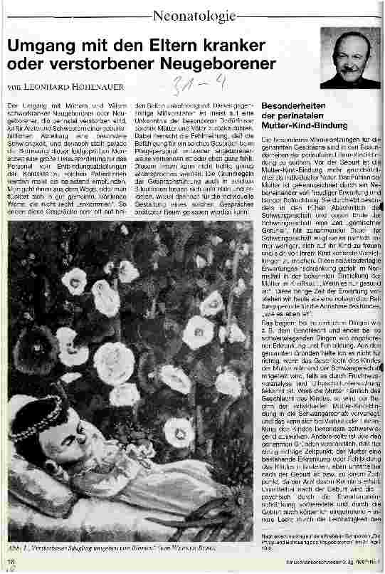 Vorschauseite 1: Umgang mit den Eltern kranker oder verstorbener Neugeborener