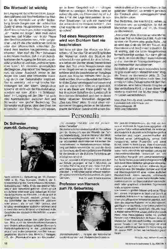 Vorschauseite 3: Umgang mit den Eltern kranker oder verstorbener Neugeborener