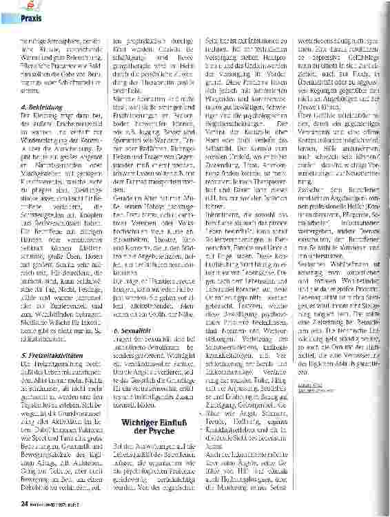 Vorschauseite 3: Lebensqualität - ein schillernder Begriff? 2. Teil Beispiel Inkontinenz