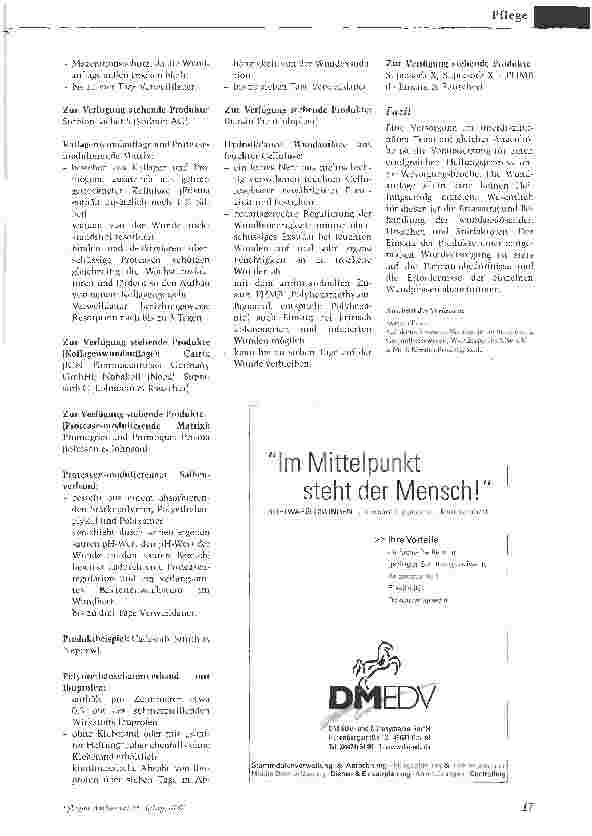 Vorschauseite 5: Für jedes Wundstadium gibt es eine passende Versorgung
