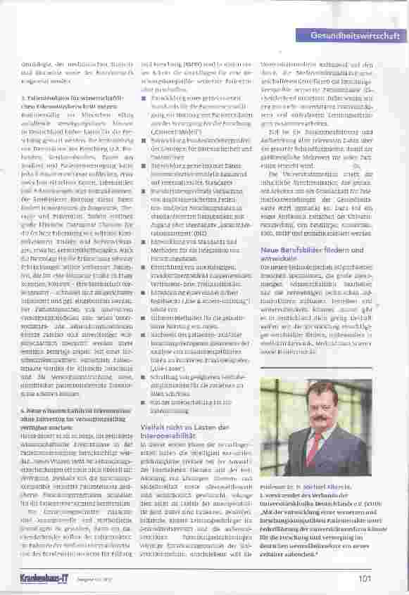 Vorschauseite 2: Vernetzungs-Initiative „Patientenakte der Universitätsmedizin