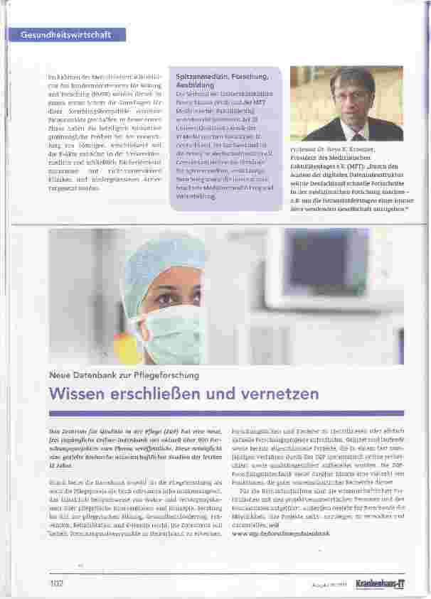 Vorschauseite 3: Vernetzungs-Initiative „Patientenakte der Universitätsmedizin