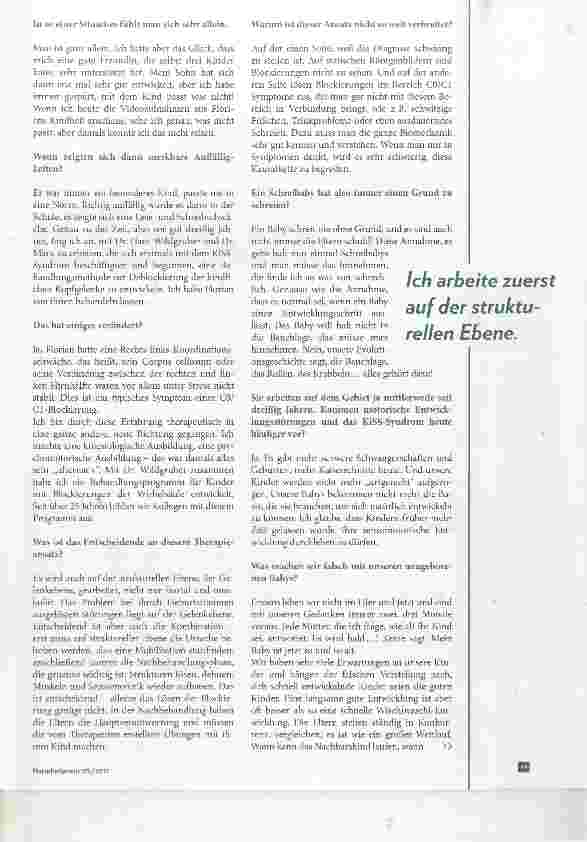 Vorschauseite 4: Monika Bauer „Die ersten achtzehn Monate sind das Fundament unseres Lebens“