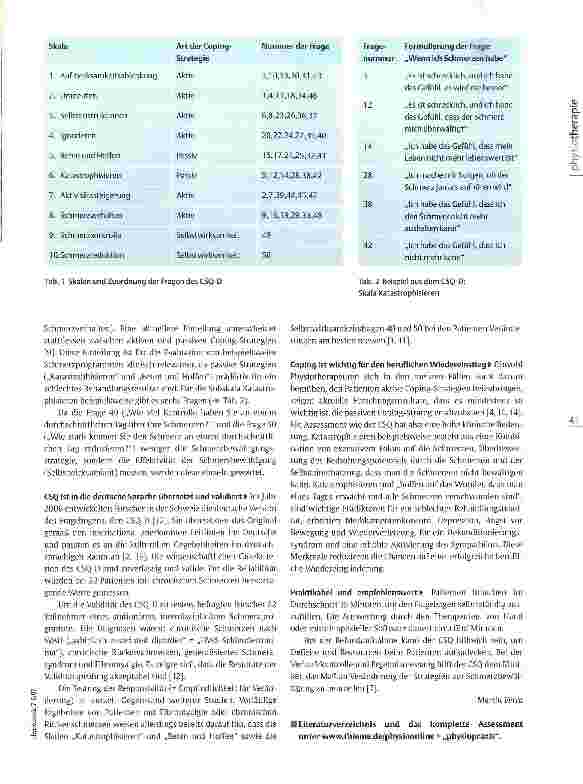 Vorschauseite 2: Assessment: Coping Strategies Questionnaire Die Schmerzbewältigung erfassen