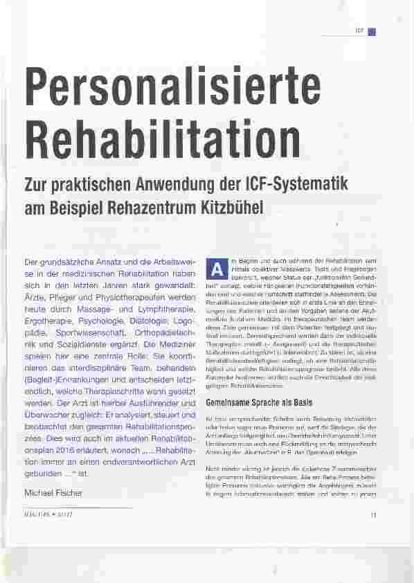 Vorschauseite 1: Personalisierte Rehabilitation