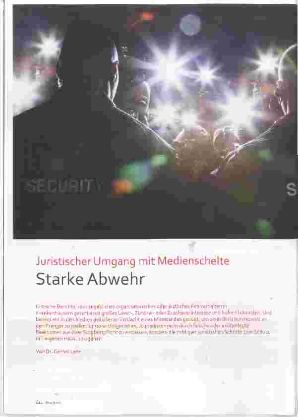 Vorschauseite 1: Starke Abwehr