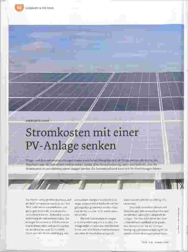 Vorschauseite 1: Stromkosten mit einer PV-Anlage senken