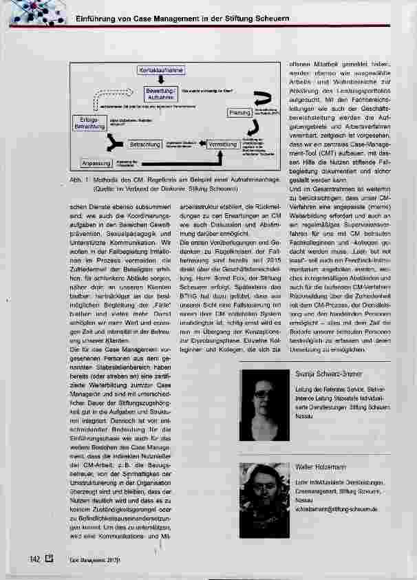 Vorschauseite 2: Haltung, Selbstverständnis und Selbstverständlichkeiten Einführung von Case Management in der Stiftung Scheuern