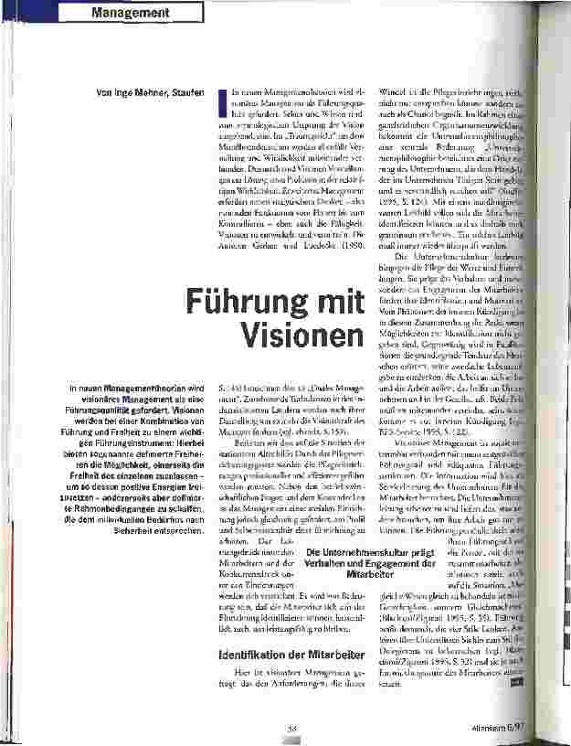 Vorschauseite 1: Führung mit Visionen