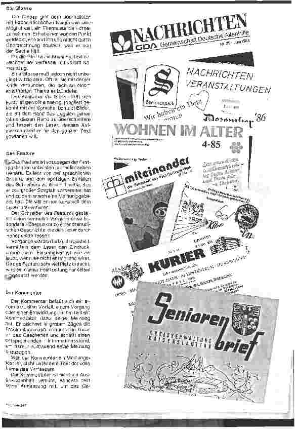 Vorschauseite 4: Eine Heimzeitung ist sinnvoll