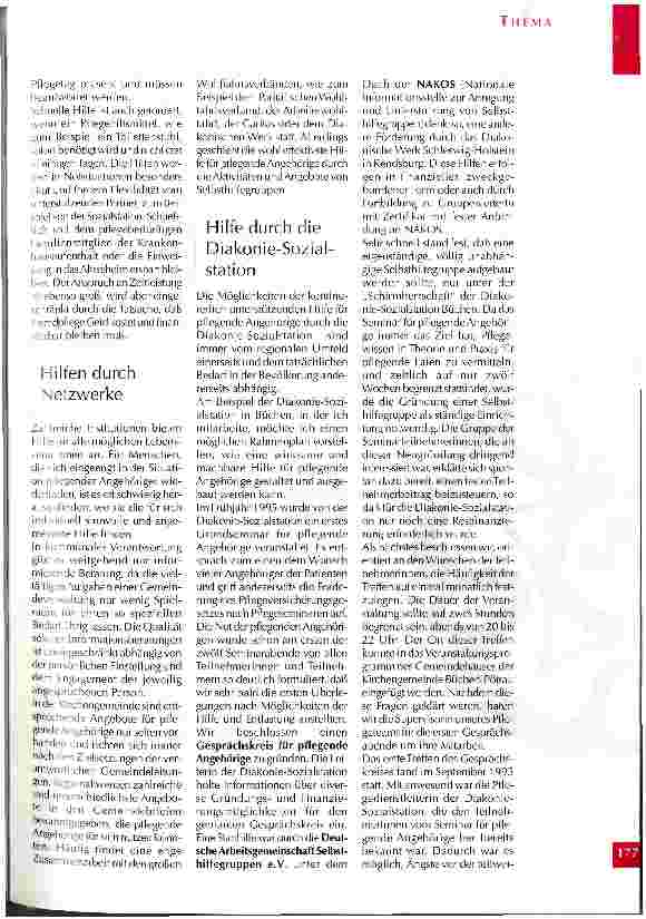 Vorschauseite 4: Möglichkeiten der Begleitung pflegender Angehöriger durch die Diakonie- Sozialstation am Beispiel der Diakonie-Sozialstation Büchen-Pötrau