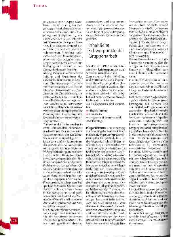 Vorschauseite 5: Möglichkeiten der Begleitung pflegender Angehöriger durch die Diakonie- Sozialstation am Beispiel der Diakonie-Sozialstation Büchen-Pötrau