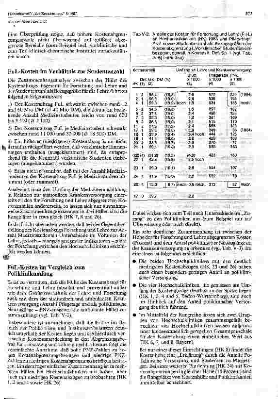 Vorschauseite 2: Abgrenzung der Kosten für Forschung und Lehre in Hochschulkliniken